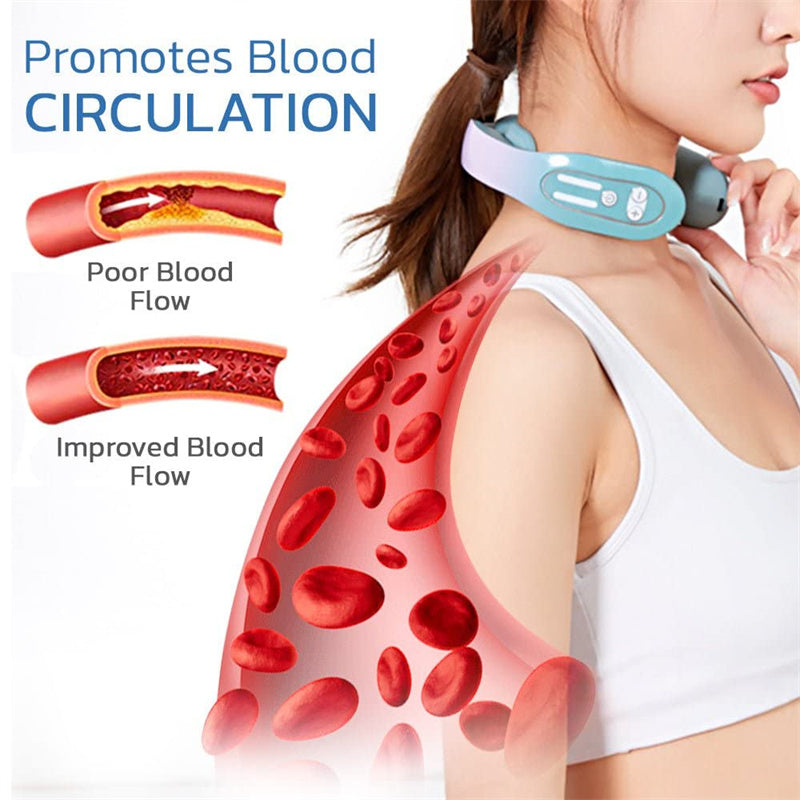 Masseur Cervical EMS Anti Tensions - Chaleur & Stimulation